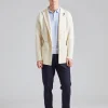 Herringbone DB Knit Jacket Creme Mix
