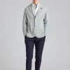 Herringbone Knit Jacket Green Mix