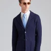 Herringbone Knit Jacket Navy