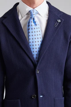 Herringbone Knit Jacket Navy