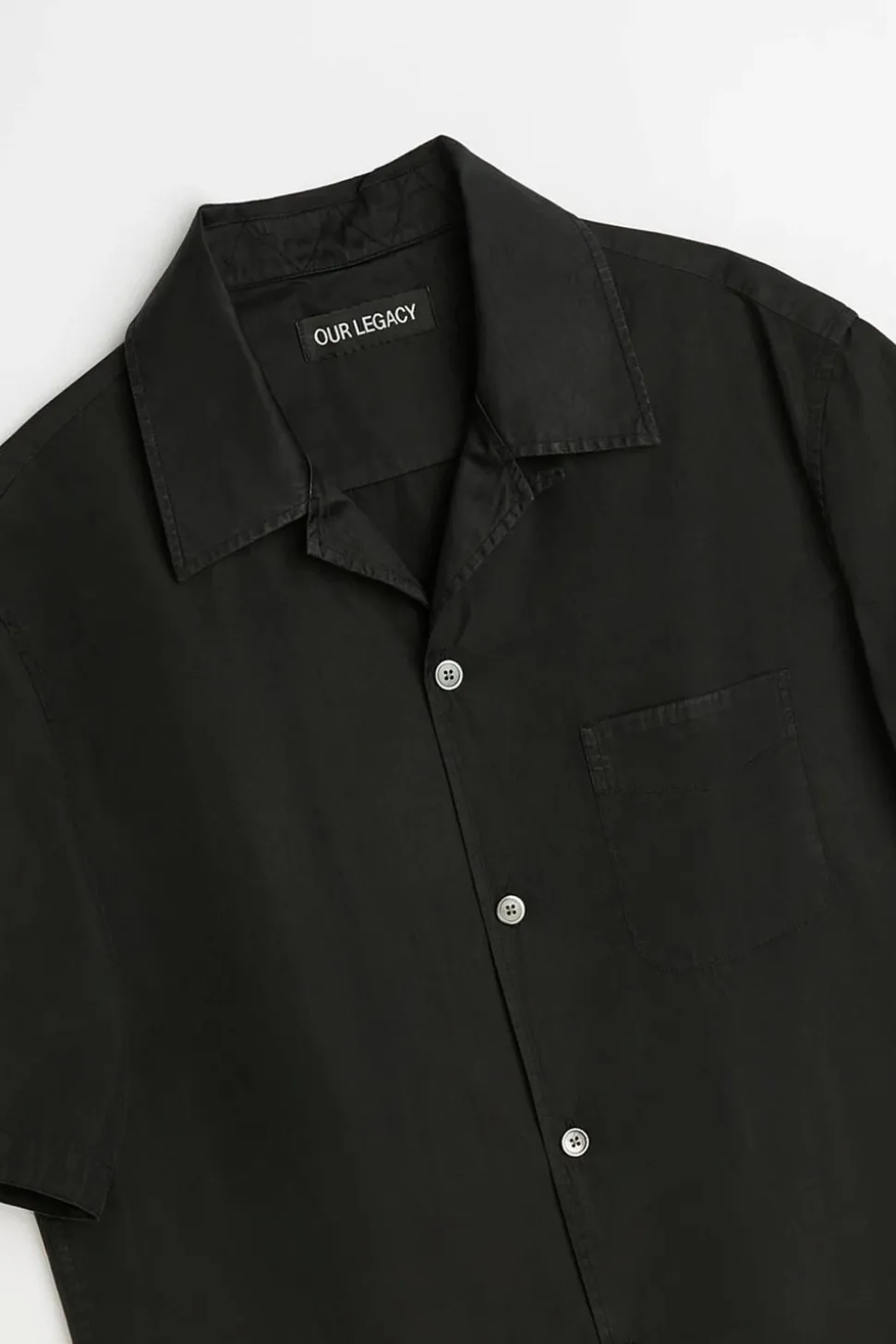 Heusen Shirt Shortsleeve Black All Day Poplin