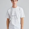 Holger Organic Boat Print T-Shirt White
