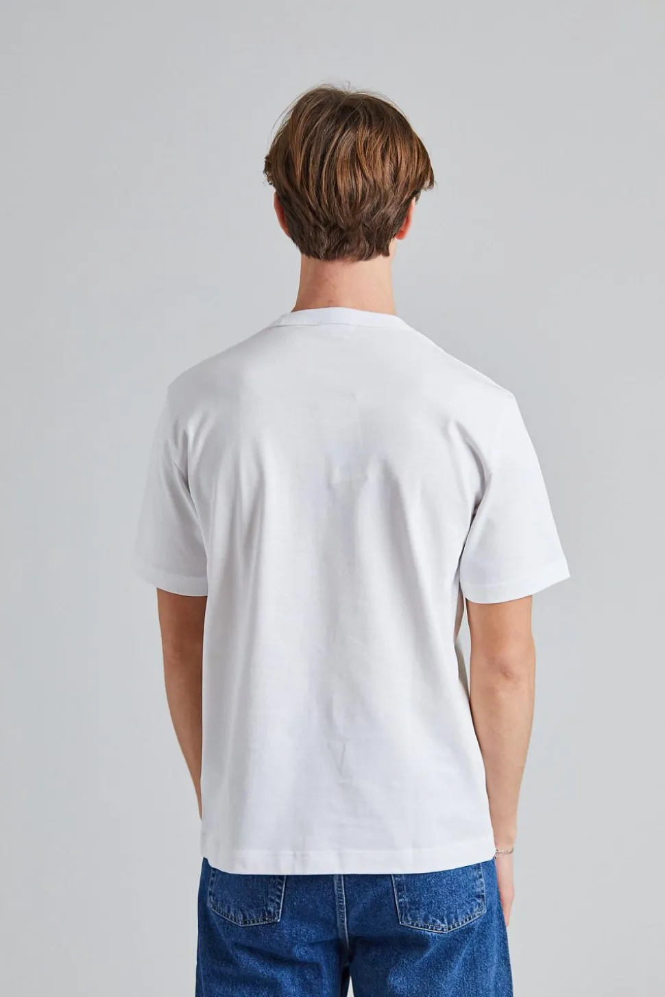 Holger Organic Boat Print T-Shirt White