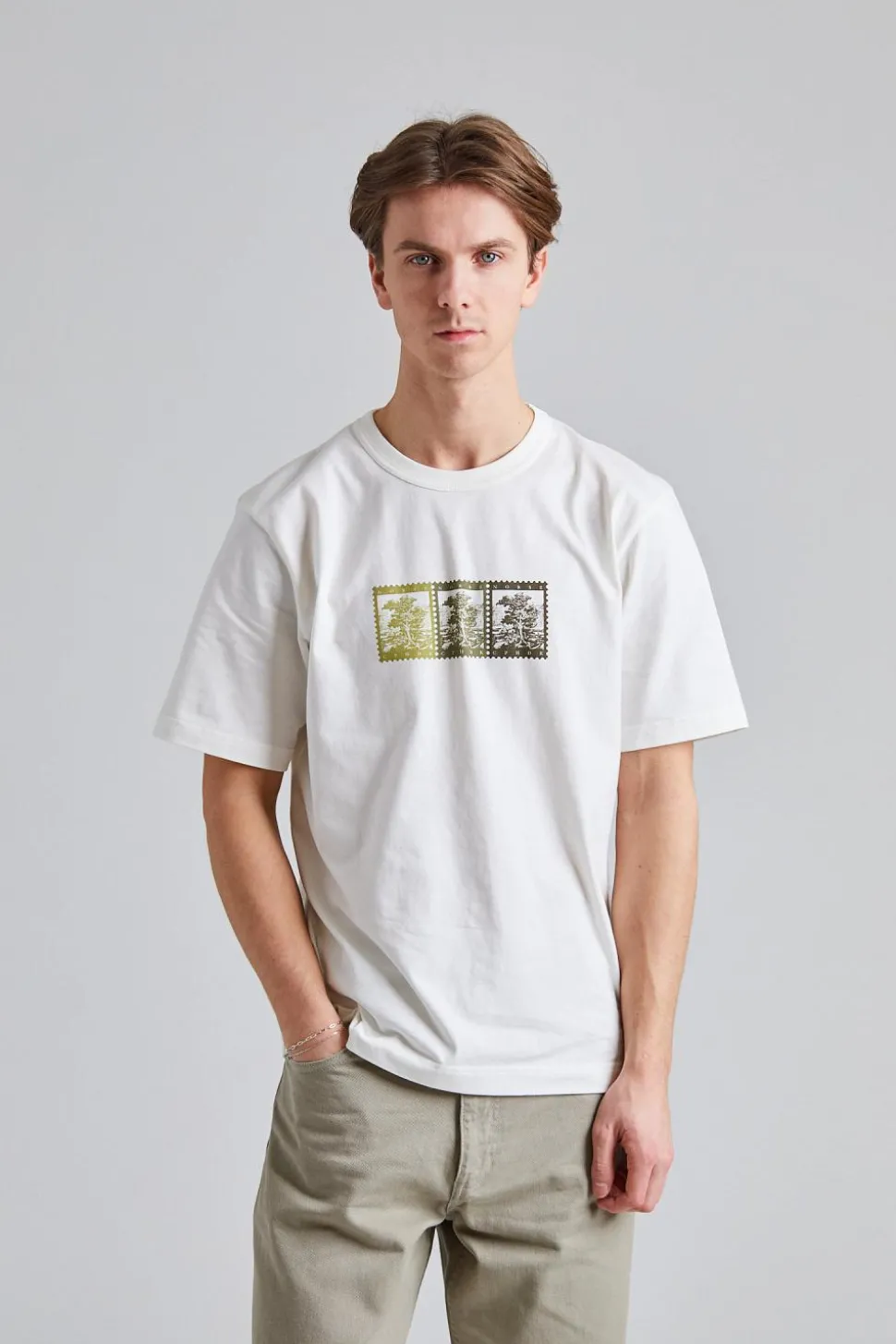 Holger Post Stamp Print T-Shirt White