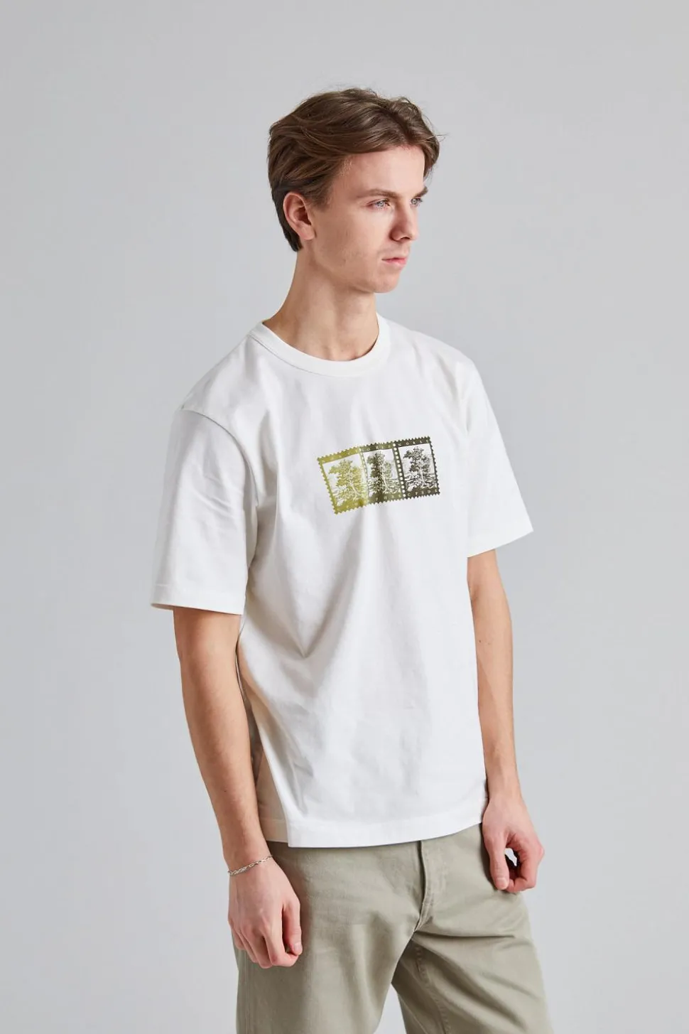 Holger Post Stamp Print T-Shirt White