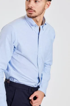 Ice Blue Button Down Oxford Shirt
