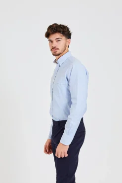 Ice Blue Button Down Oxford Shirt