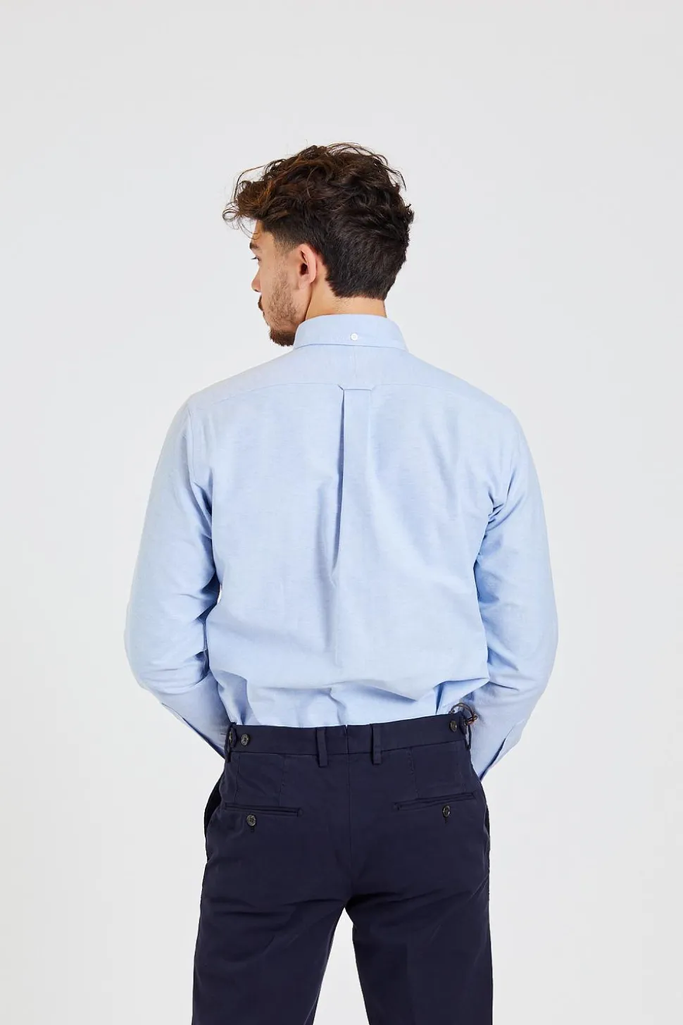 Ice Blue Button Down Oxford Shirt