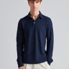 Ice Cotton LS Polo Shirt Navy