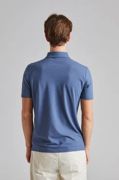 Ice Cotton Polo Shirt Denim