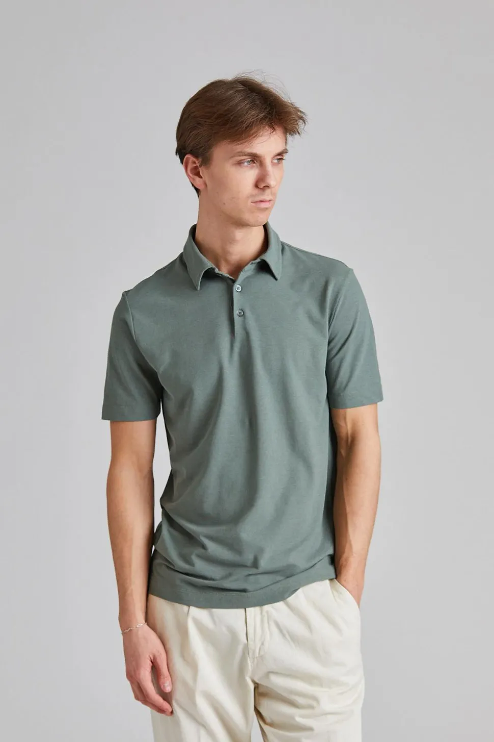 Ice Cotton Polo Shirt Militare