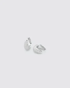 Ice Huggie Pave Silver