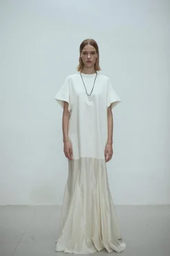 Irene Oversized Flared Dress Ivory