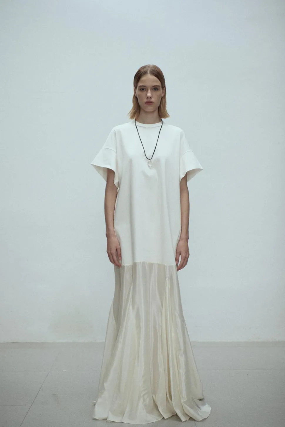 Irene Oversized Flared Dress Ivory