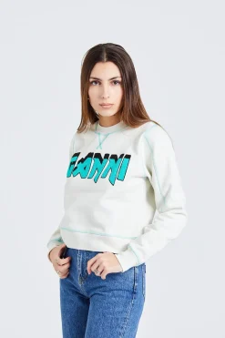 Isoli Ganni Rock Sweatshirt Egret