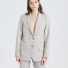 Jackie Jacket Tailor Wool Str Cobbel Stone