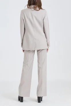 Jackie Jacket Tailor Wool Str Cobbel Stone