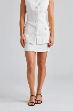 Jane Mini Skirt White