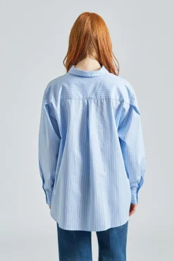 Jeanne Shirt Blue Stripe