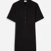 Jersey Shirt Dress Black