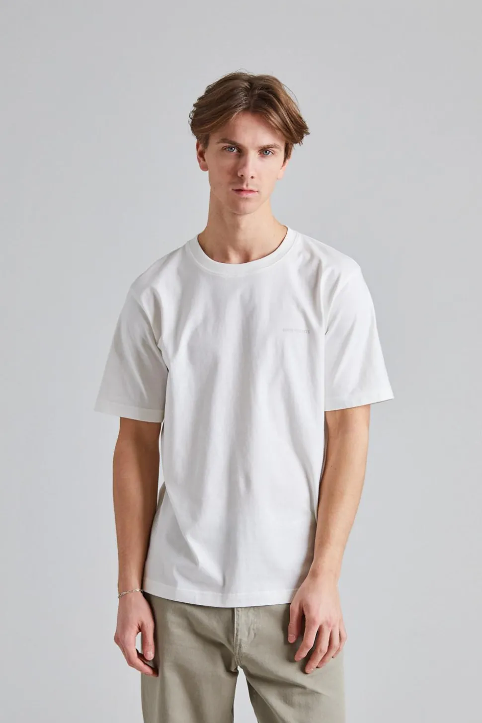 Johannes Organic Norse Logo Print T-Shirt White