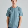 Johannes Organic Norse Logo Print T-Shirt Greyish Blue