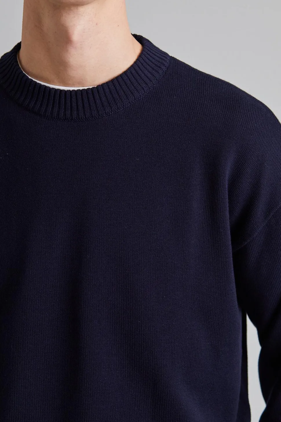 Jonas Cotton Sweater Dk Navy