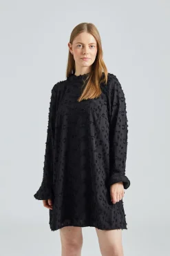 Julia Mock Neck Dress Black