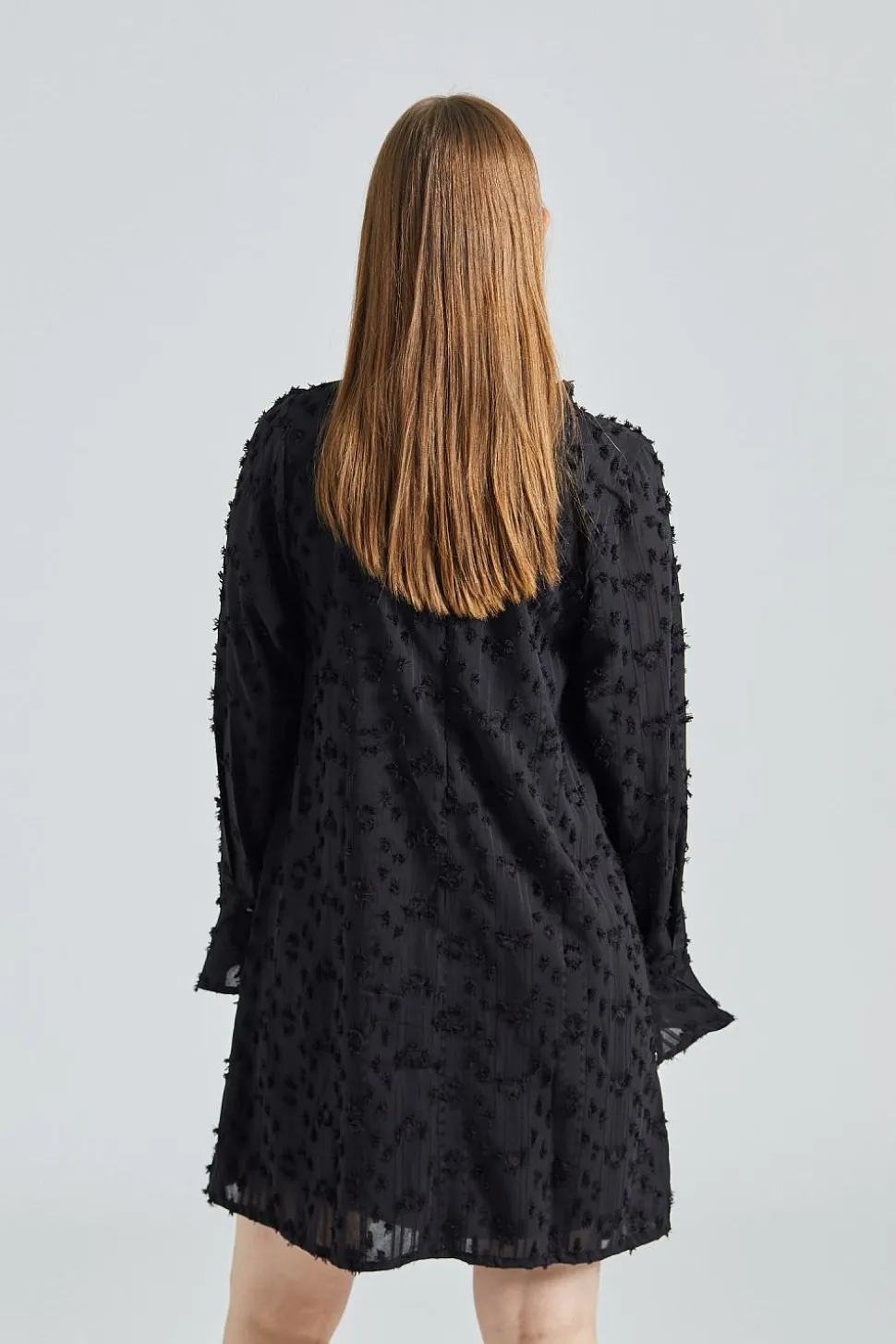 Julia Mock Neck Dress Black