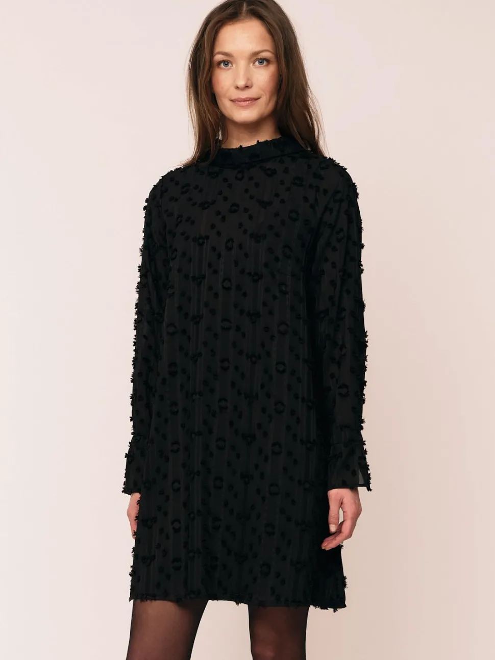 Julia Mock Neck Dress Black
