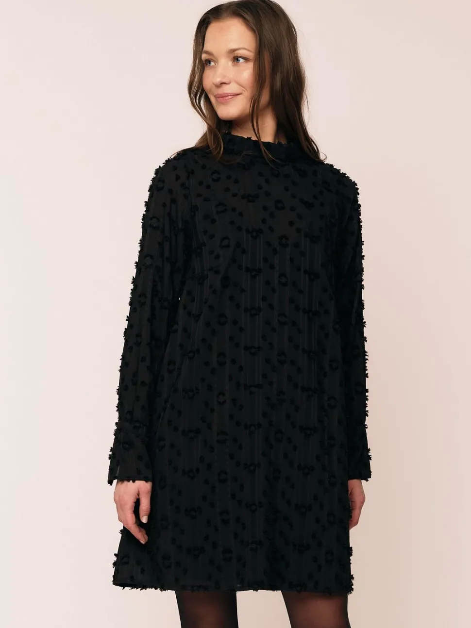 Julia Mock Neck Dress Black