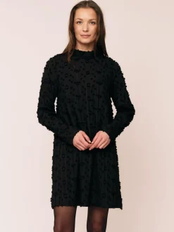 Julia Mock Neck Dress Black