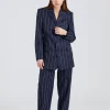 Julie Pinstripe Trousers Navy