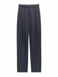 Julie Pinstripe Trousers Navy