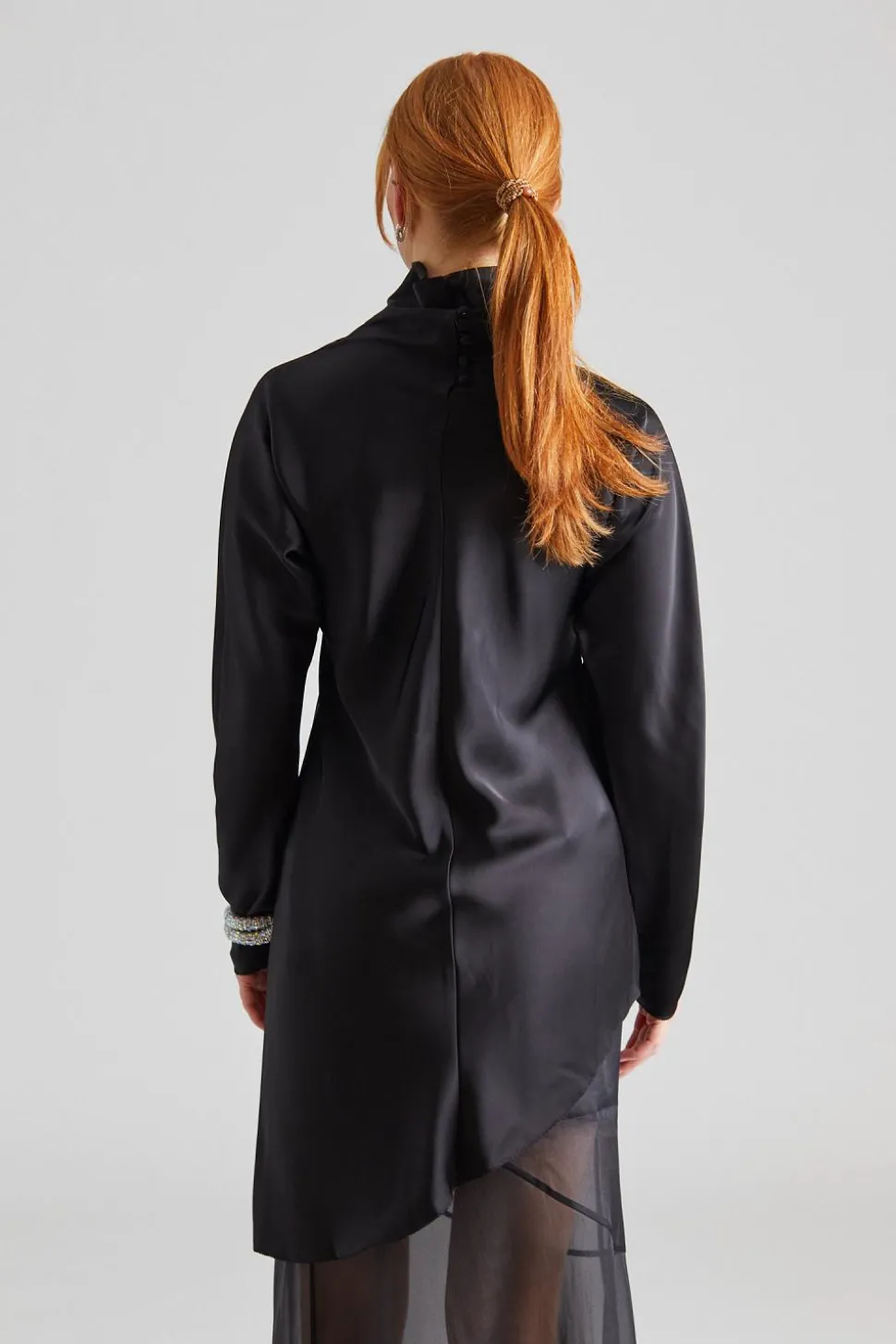 Kalisa Asymmetric Blouse Black