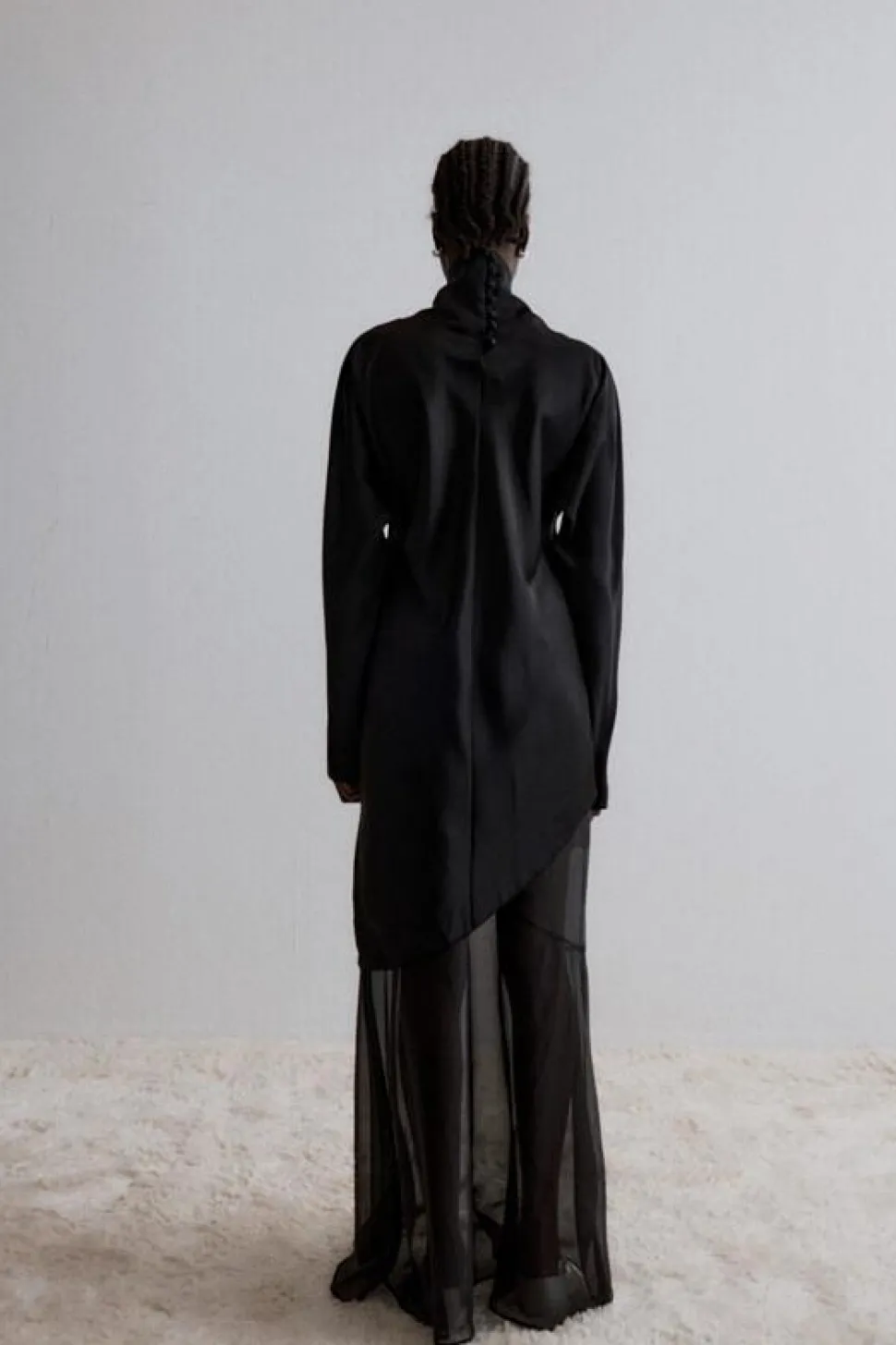 Kalisa Asymmetric Blouse Black