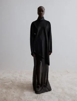 Kalisa Asymmetric Blouse Black