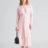 Keyhole Dolman Midi Dress Candyfloss