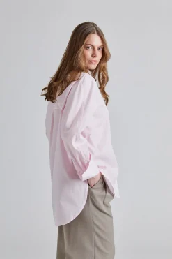Kimono-Sleeve Poplin Shirt Blossom