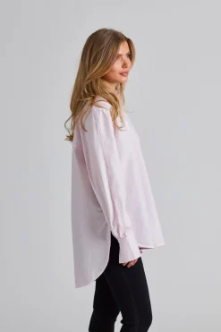 Kimono-Sleeve Poplin Shirt Blossom