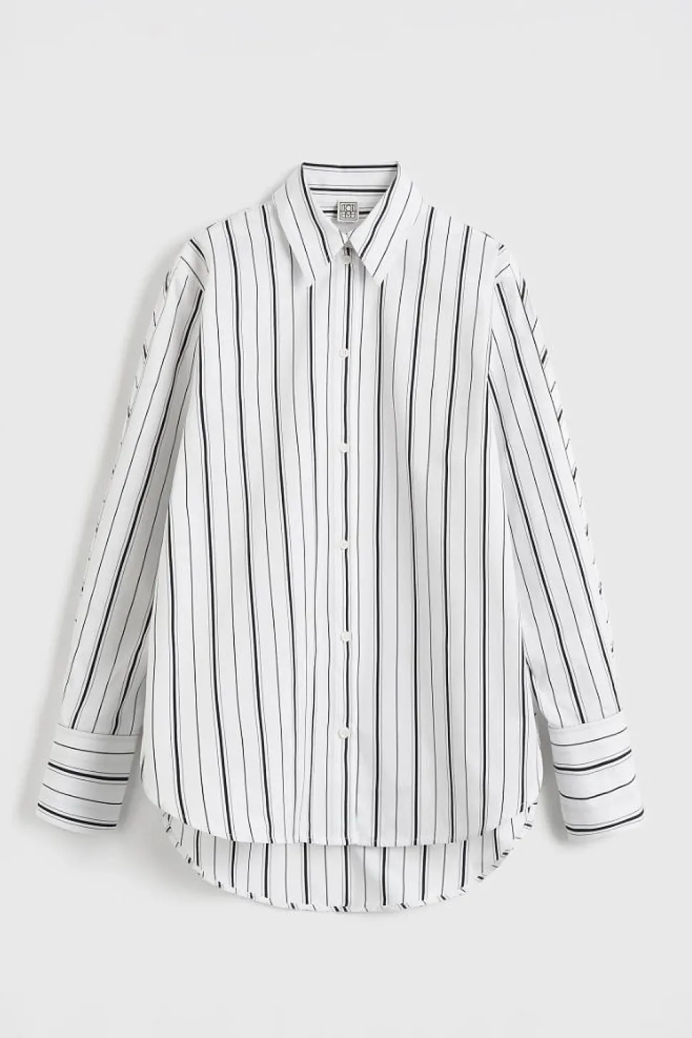 Kimono-sleeve Striped Shirt White/Black