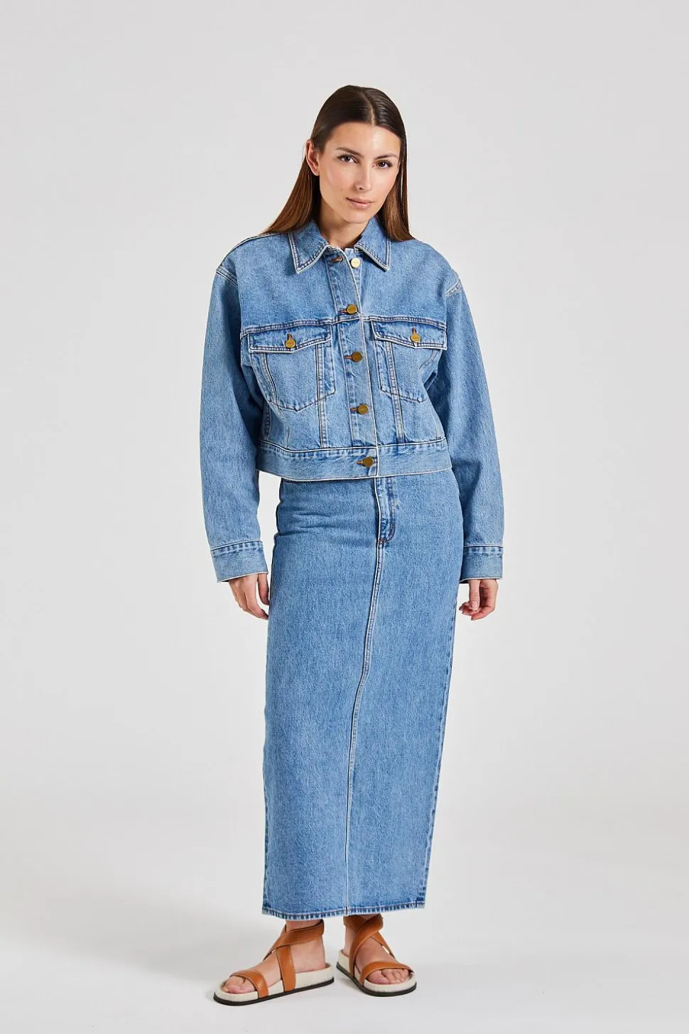 Kirsten Cropped Vintage Blue