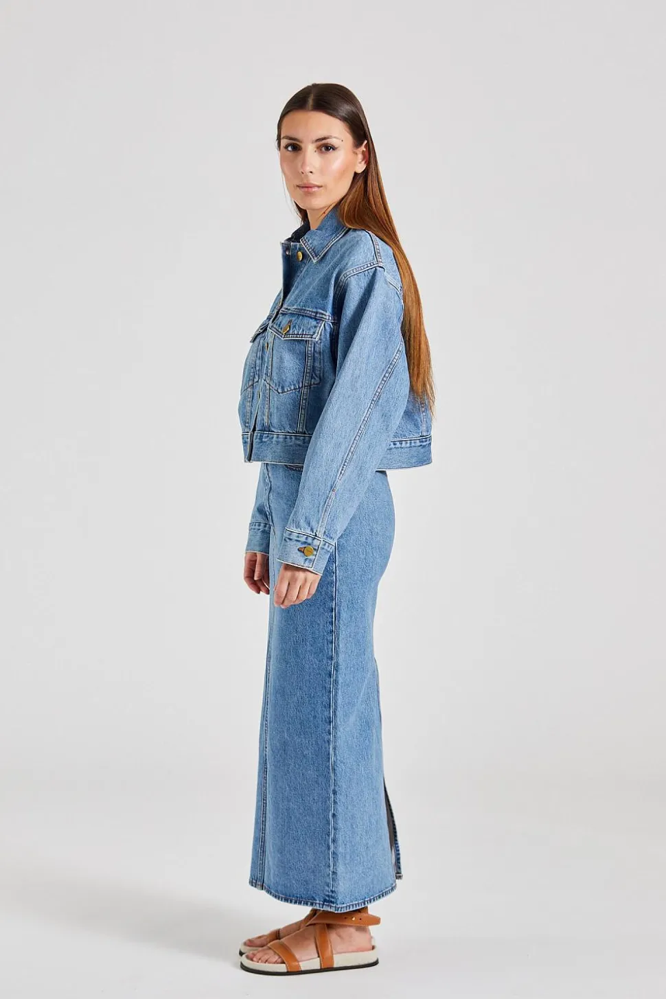 Kirsten Cropped Vintage Blue