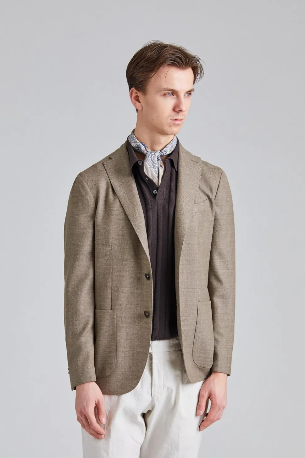 K-Jacket Wool Hopsack Beige