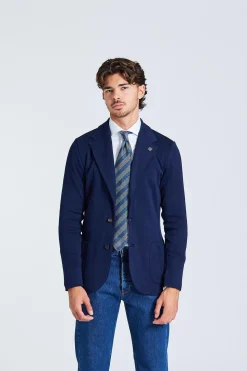 Knit Jacket Cotton Navy