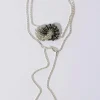 Knot Box Chain Tie Black/Silver