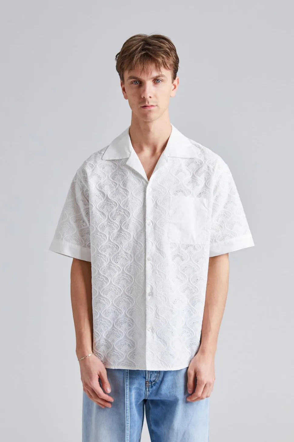 La Chemise Brodée Tapisserie White