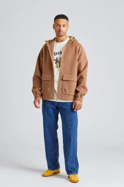 La Veste à Capuche Laine Camel