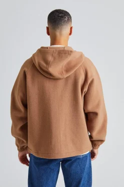 La Veste à Capuche Laine Camel