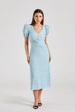 Lace Puff Sleeve Dress Omphalodes